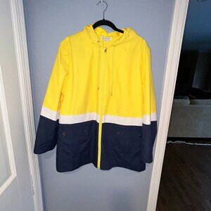 North Style Yellow Colorblock Hooded Zip Jacket, Ladies XL